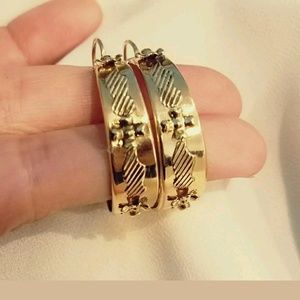 18k gold Corletto vintage hoops earrings